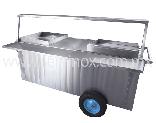 Carro Taquero Con 3 Servicios En Acero Inoxidable